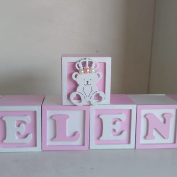 Kit com 5 cubos 10×10 com molduras decorados