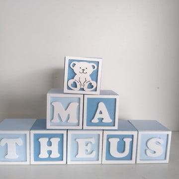 Kit com 6 cubos 6×6 com molduras