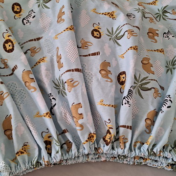 Lençol com elástico safari ou percal 230 para mini cama