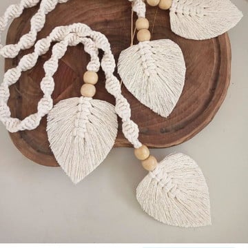 Prendedor de cortina macrame