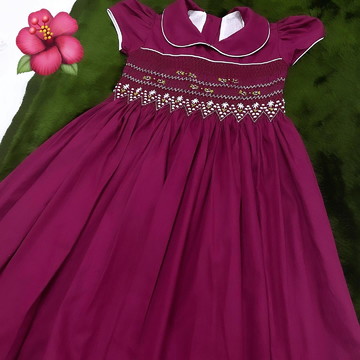 Vestido-bordado mão- 6 anos