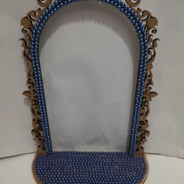 Capela mdf com pérola 33cm com pérolas