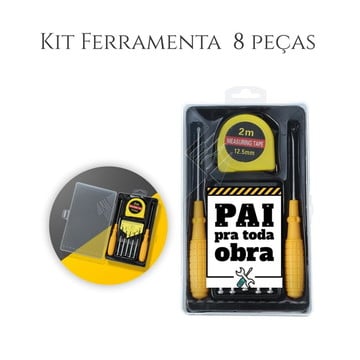 Kit ferramentas 8 peças dia dos pais