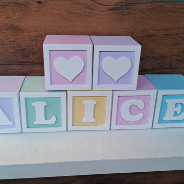 Kit com 7 cubos 10×10 com molduras