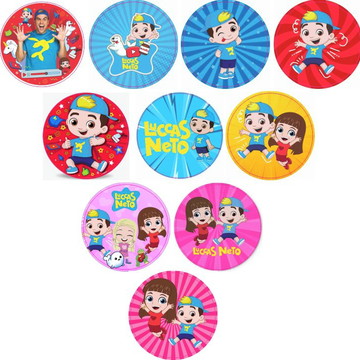 Adesivos kit 100 selos luccas neto 4cm com recorte