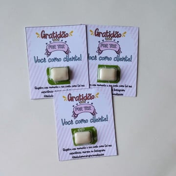 Mimo com chiclete: 40 mimos dia do cliente card com chiclete