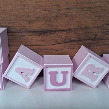 Kit com 9 cubos 10×10cm com molduras decorados