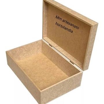 Caixa para 2 canecas deitadas dobradiça 25x15x10 mdf madeira