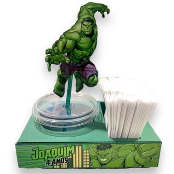 Hulk centro de mesa com porta guardanapos