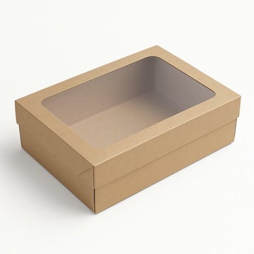 Kit com 10 caixas de presente com visor ? 27x16x7cm