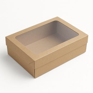 Kit com 30 caixas de presente com visor ? 27x16x7cm