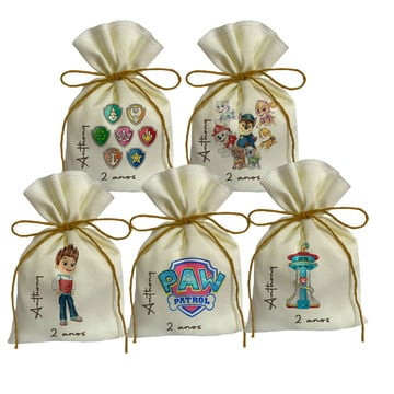 Saquinhos lembrancinhas personalizado patrulha canina dog 2