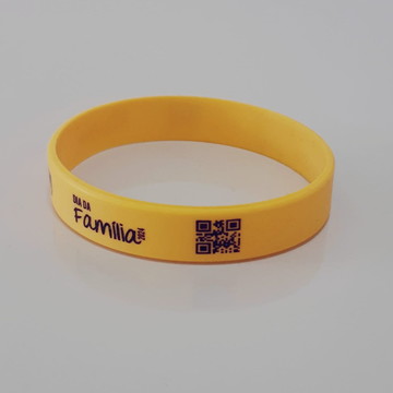 Pulseiras de silicone com qr code (kit com 300un.)