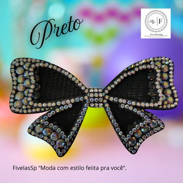 Laço de tela com strass resistente pacote com 1 par