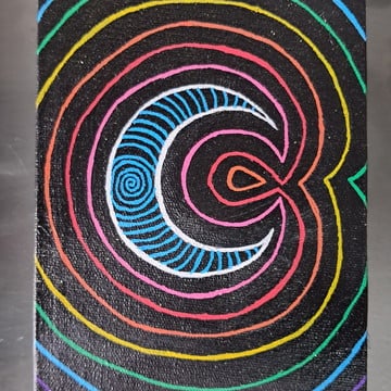 Mini quadro lua sem cavalete