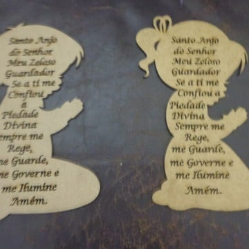 Recorte com oração em mdf