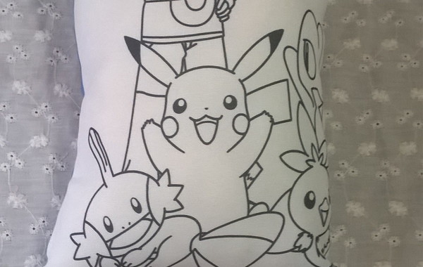 Almofada para Colorir Pokémon