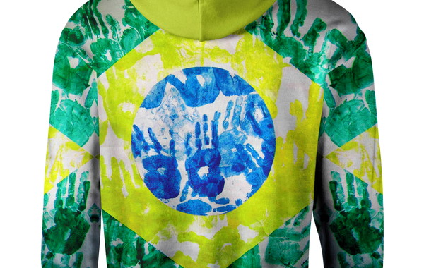 yellow green moletom com capuz