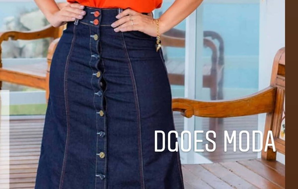 Saias jeans longas joyaly sales