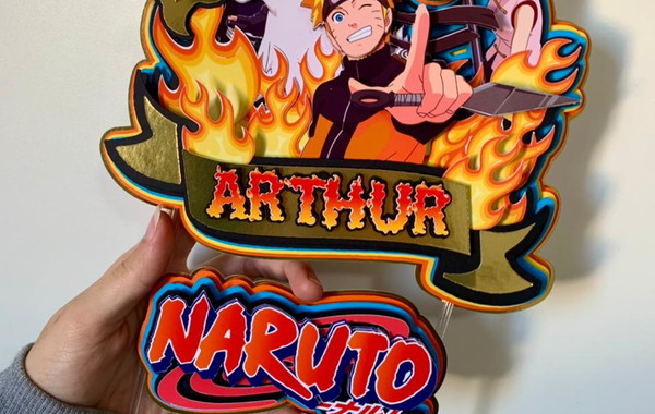 TOPPER DE BOLO NARUTO  Elo7 Produtos Especiais