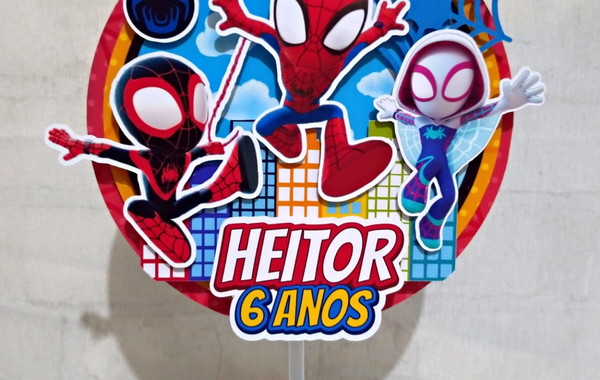 Topo de Bolo Spidey e Seus Amigos Espetaculares - 01 unidade - Se