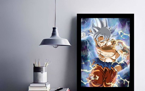 Quadro Decorativo Goku Instinto Superior Completo