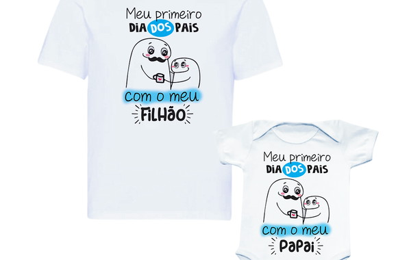 Camisa desenho de palito meme flork - Cheguei para alegrar o seu dia -  Branca