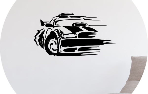 Adesivo Parede Sala Decorativo Carro Fazendo Drift