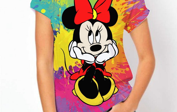 Camiseta Blusa Feminina T-Shirt Premium Desenho Minnie Algodão para O Dia  Dia Tamanho M Novo, Camiseta Feminina Nunca Usado 90765265