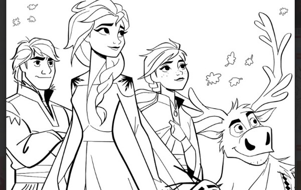 Desenhos para imprimir e pintar de Frozen