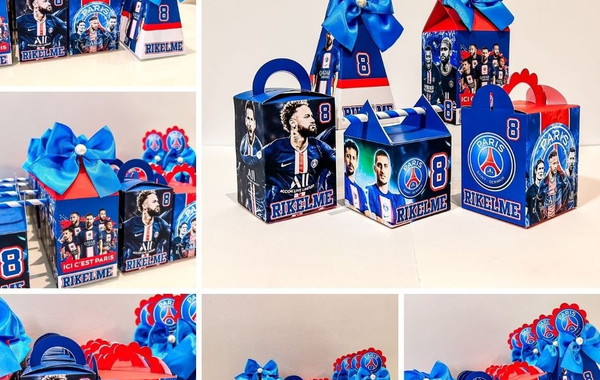 PSG Favor Box PSG Party Decoration PSG Birthday Paris 