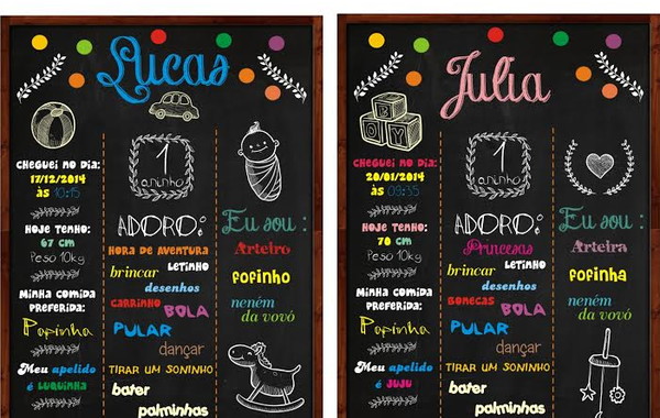 Quadro Chalkboard Giz Arraiá Junina