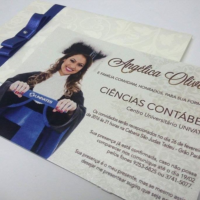 Imagem 2 - Convite Formatura com Fita Cetim