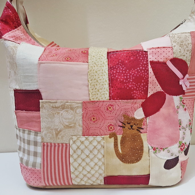 Imagem 4 - Bolsa de ombro em Patchwork