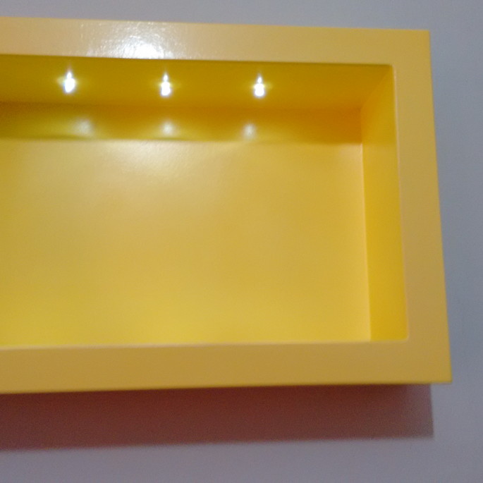 Imagem 2 - NICHO RETANGULAR P AMARELO COM LED