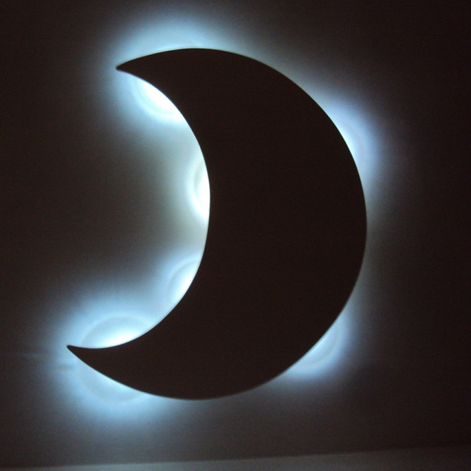 Imagem 3 - Lua com Led Luminária de Parede para Quarto de Bebe