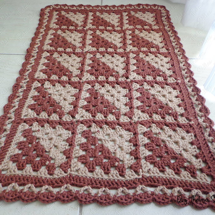 Imagem 3 - Tapete de patchwork em crochê