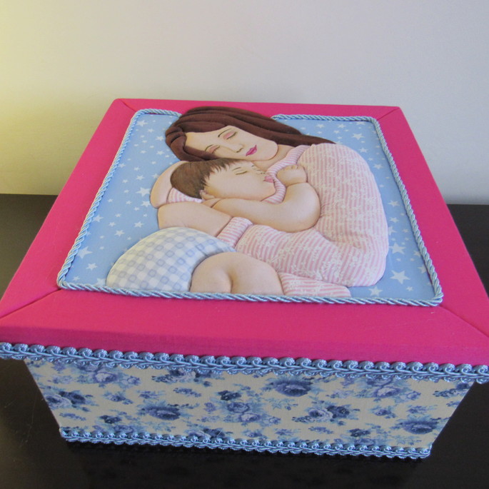 Imagem 1 - Caixa em mdf patchwork embutido