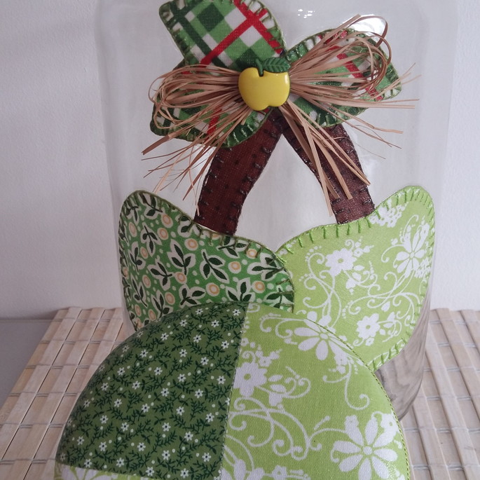 Imagem 3 - Pote patchwork maçã tecido