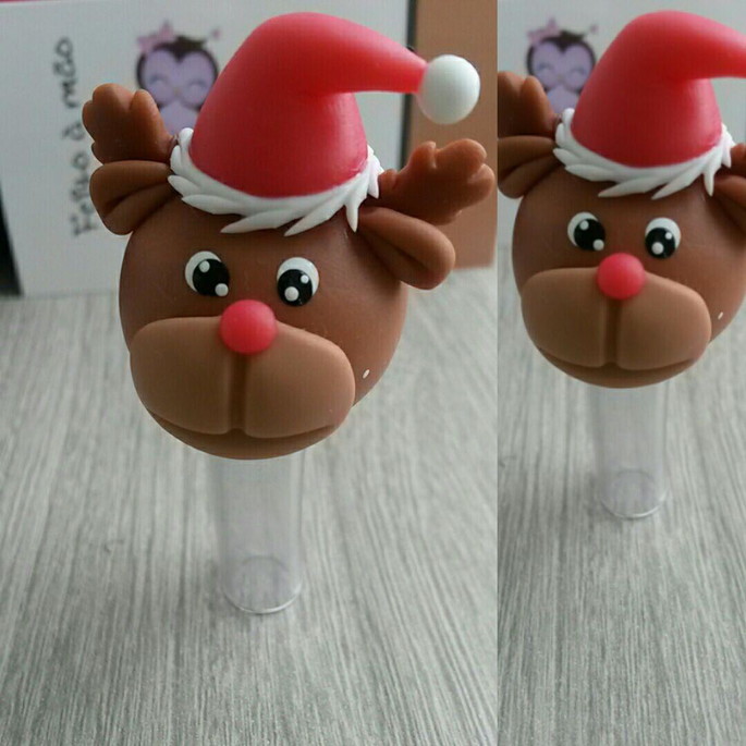 Imagem 1 - Ponteiras para Caneta Bic de Natal Lembrancinhas Biscuit