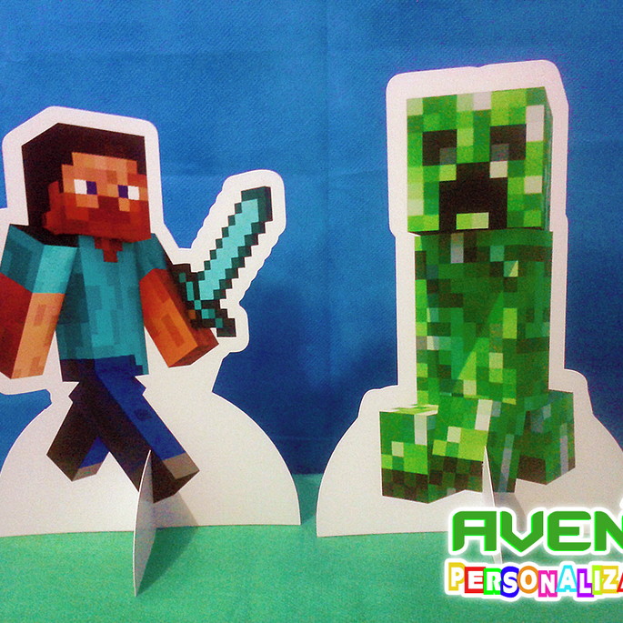 Imagem 4 - Display de Mesa Minecraft (kit com 05 Display)