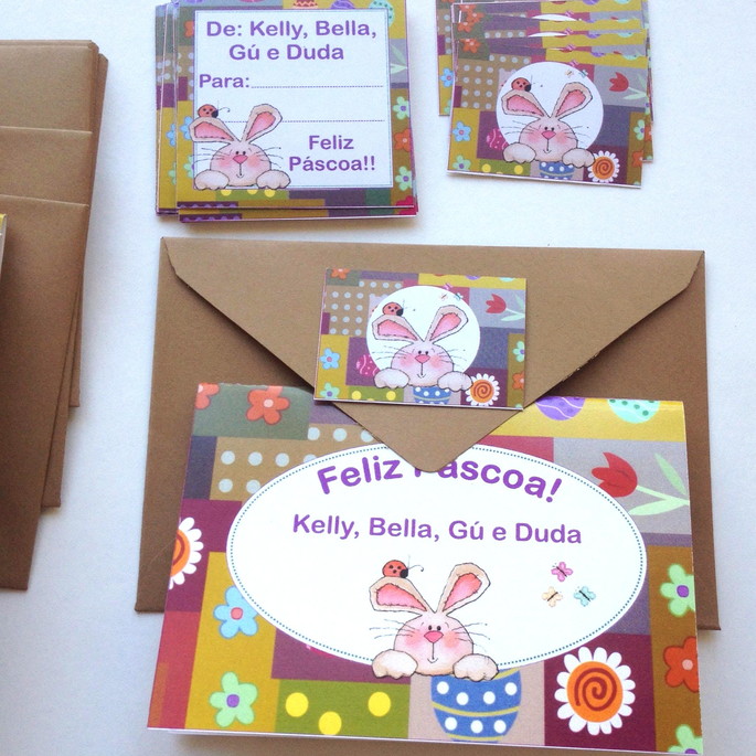 Imagem 1 - Arte digital Cartão Páscoa: Patchwork