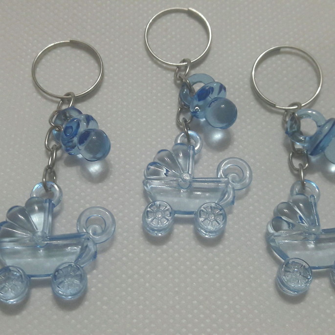 Imagem 1 - Chaveiro Duplo Carrinho com Chupeta com Tag Personalizada