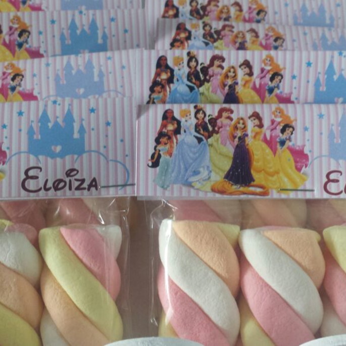 Imagem 1 - Solapa com Saquinho Recheada com Marshmallow Princesas