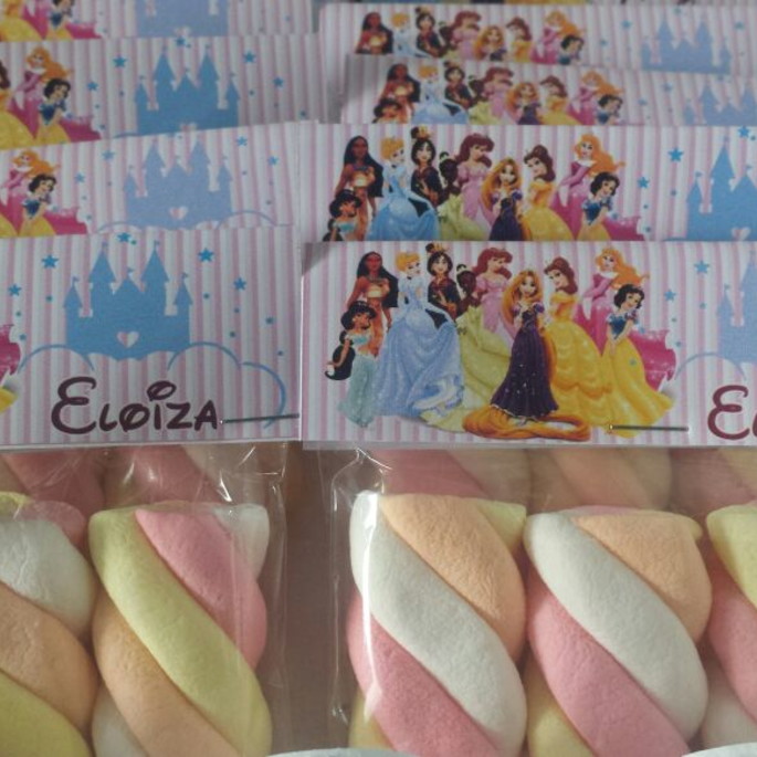 Imagem 2 - Solapa com Saquinho Recheada com Marshmallow Princesas