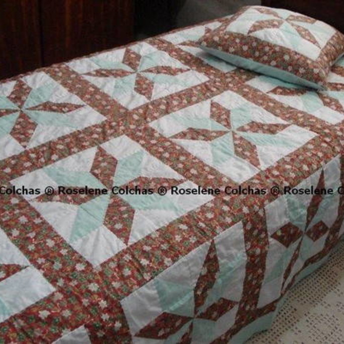 Imagem 1 - COLCHA EM PATCHWORK solteiro