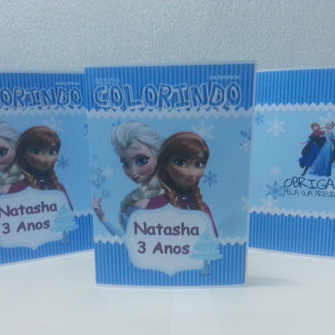 Imagem 3 - Kit com 15 unidades Livro de Colorir Frozen com Giz