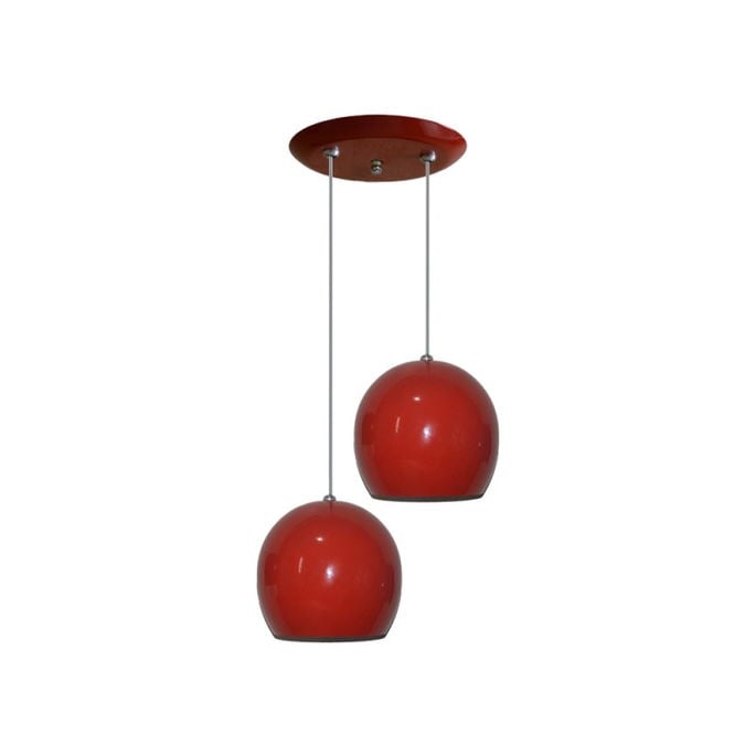 Imagem 1 - Luminaria Com 02 Bolinhas Juntas - Varias Cores - Vermelho