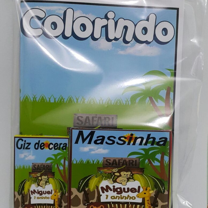 Imagem 1 - kit de colorir safari com massinha