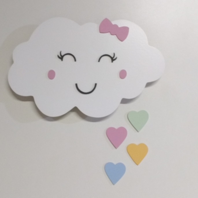 Imagem 2 - Nuvem com Luz de Led com Coração Quarto de Bebe com Olhinho